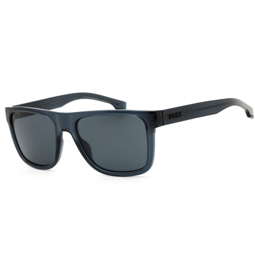 NWT Hugo Boss BOSS 1647/S 0PJP IR Blue Rectangle Sunglasses 55mm